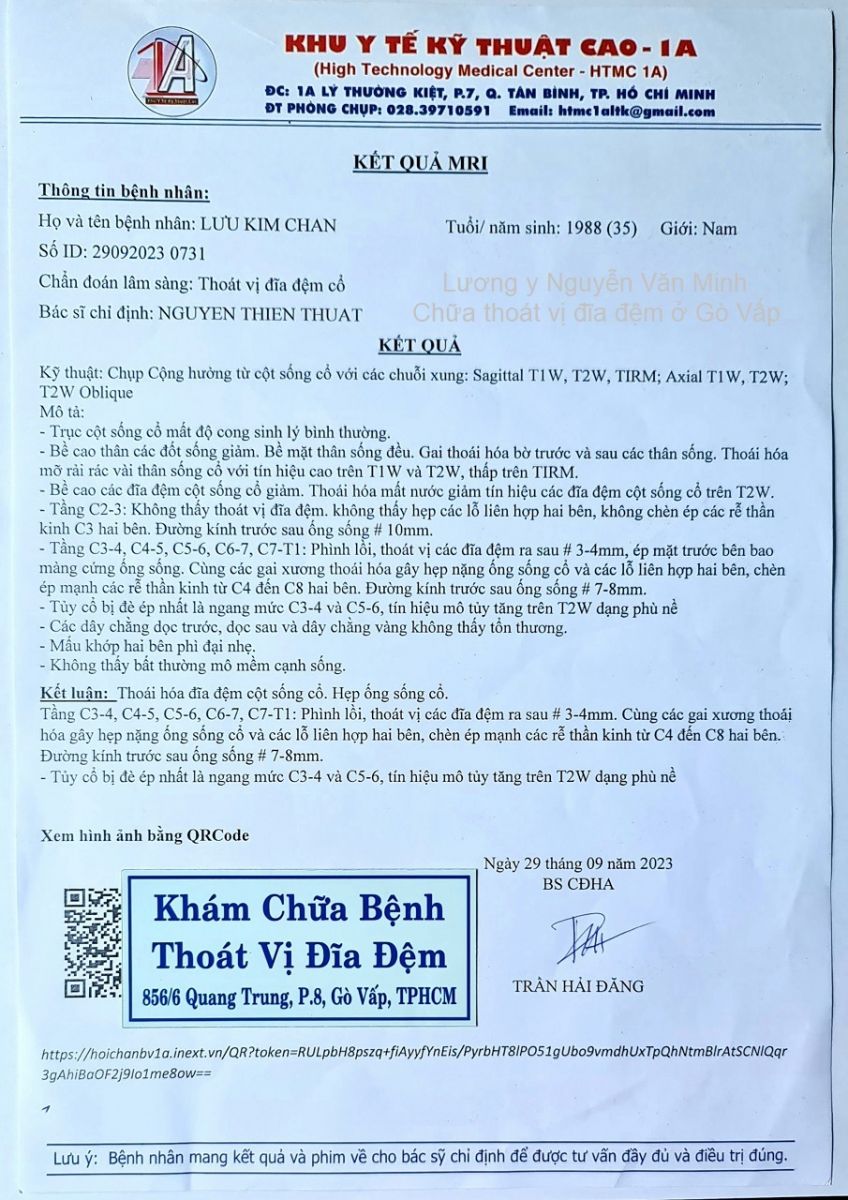 Chữa thoát vị đĩa đệm ở Gò Vấp